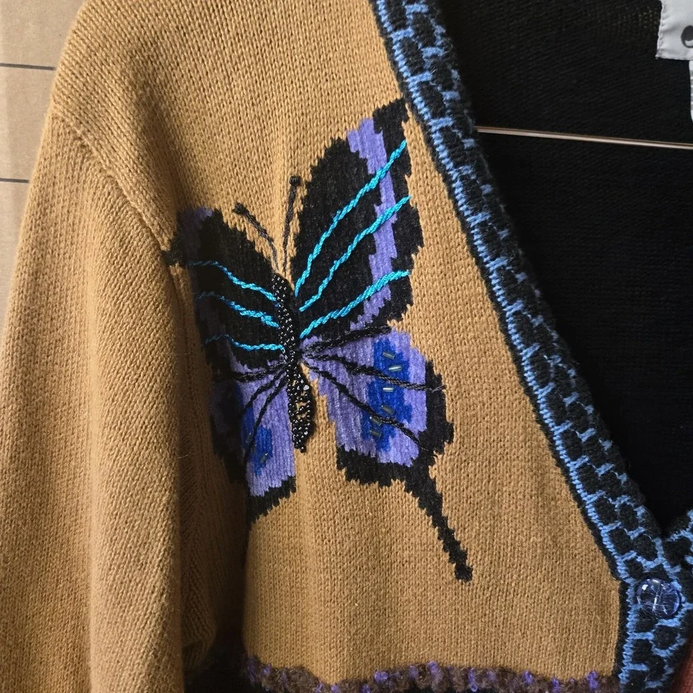 JTWO New York cardigan butterfly beaded